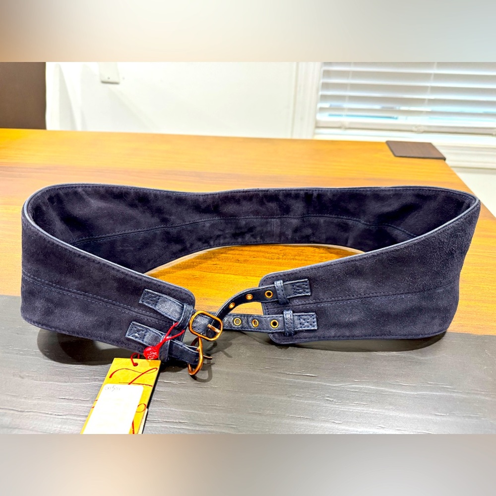 Zac Posen brand new with tags. Navy belt waist belt